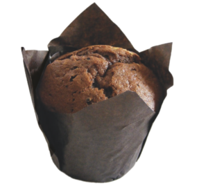 Muffin kakaový s příchutí vaječného koňaku